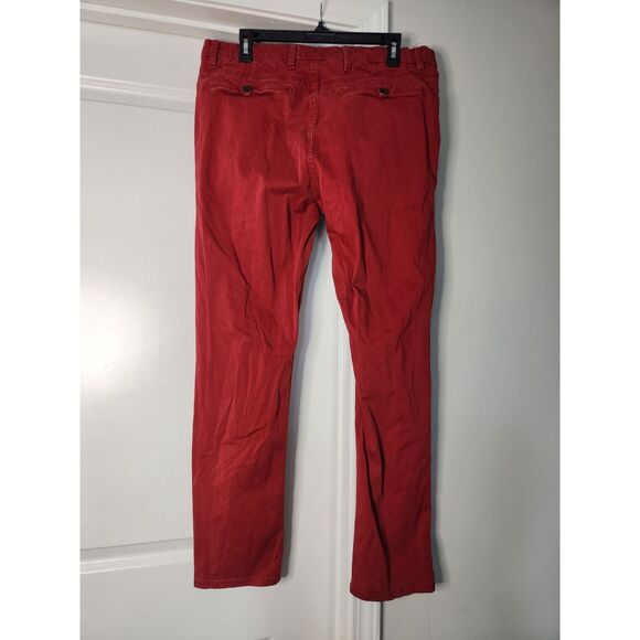 MATCH Men’s Red Cotton Chino Pants – Size 36 (XXL) - Picture 2 of 3